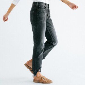 Free People Chewed Up Mid-Rise Straight-Leg Jeans